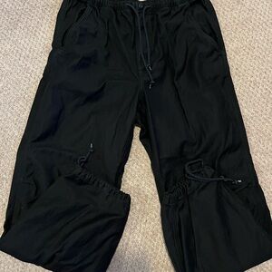 TNA Black Cargo Pants with Drawstring